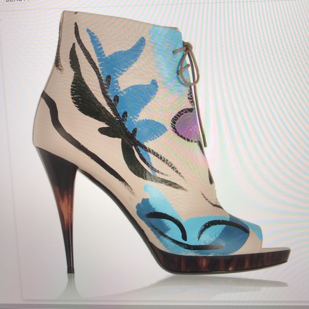 RARE Burberry Hand-Painted One of a Kind Booties